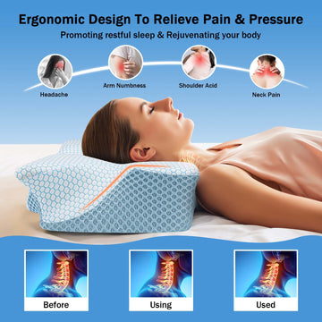 Anvo Cervical Memory Foam Pillows for Neck Pain P06